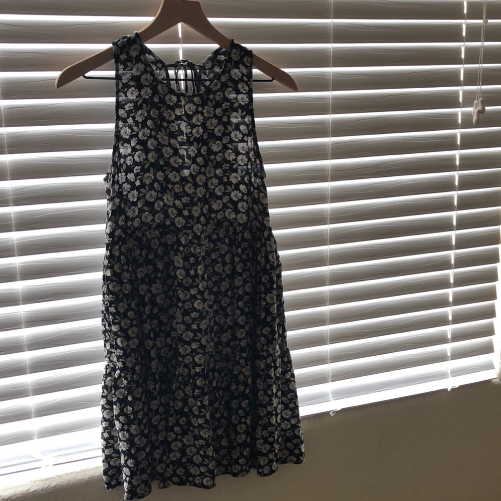 *American Eagle* Floral Print Babydoll Mini Dress